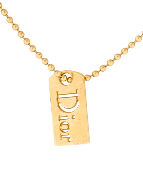 dior tag necklace free shipping|how to tell if Dior shirt is real.